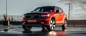 Preview wallpaper volvo xc40, volvo, car, suv, red, front view