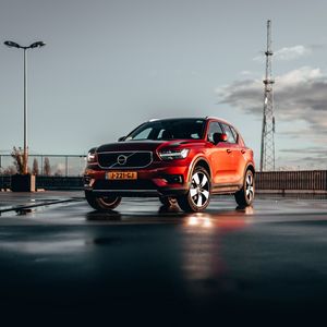 Preview wallpaper volvo xc40, volvo, car, suv, red, front view