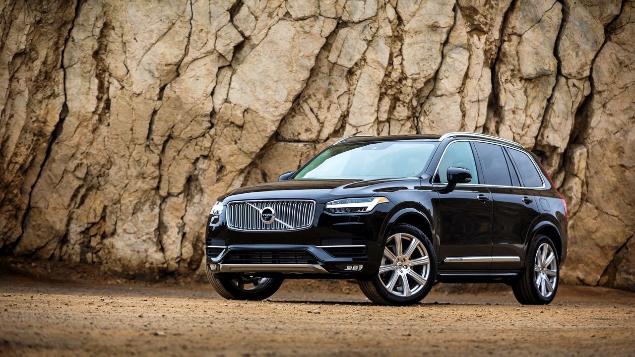 Wallpaper volvo, xc90, awd, black, side view