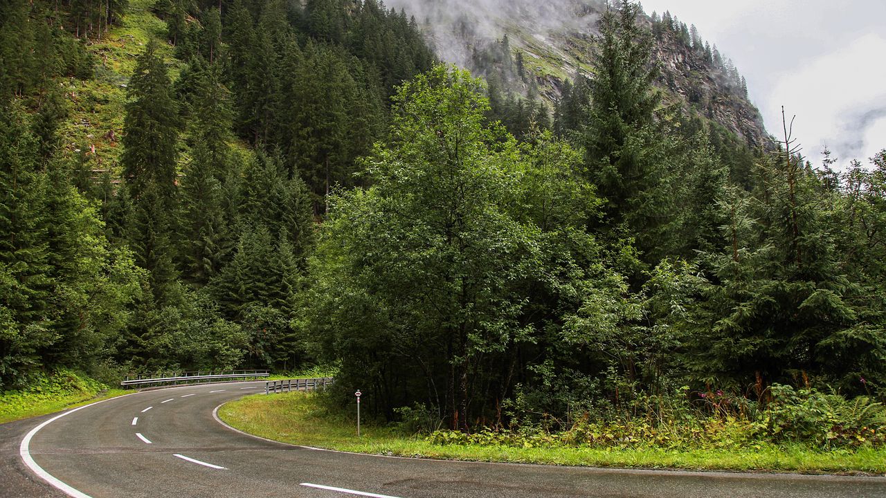 Wallpaper vorarlberg, austria, road, serpentine, turning, track