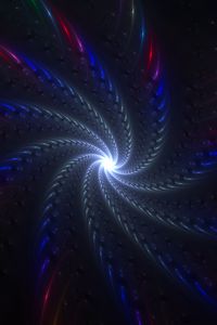 Preview wallpaper vortex, glow, multicolored, twisted, fractal, scattering