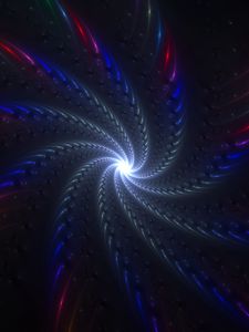 Preview wallpaper vortex, glow, multicolored, twisted, fractal, scattering