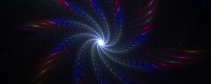 Preview wallpaper vortex, glow, multicolored, twisted, fractal, scattering