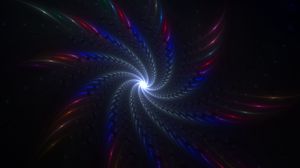 Preview wallpaper vortex, glow, multicolored, twisted, fractal, scattering