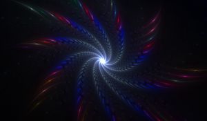 Preview wallpaper vortex, glow, multicolored, twisted, fractal, scattering