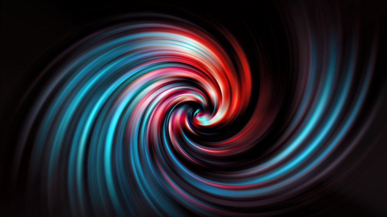 Wallpaper vortex, swirling, liquid, iridescent, abstraction