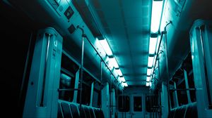 Preview wallpaper wagon, metro, lamps, light, lighting