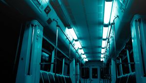 Preview wallpaper wagon, metro, lamps, light, lighting