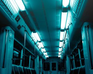 Preview wallpaper wagon, metro, lamps, light, lighting