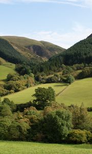 Preview wallpaper wales, britain, landscape, valley, hill