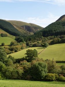 Preview wallpaper wales, britain, landscape, valley, hill