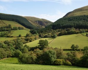 Preview wallpaper wales, britain, landscape, valley, hill