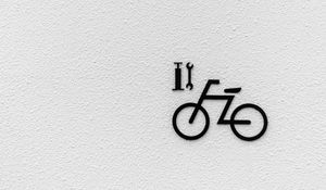 Preview wallpaper wall, bike, texture