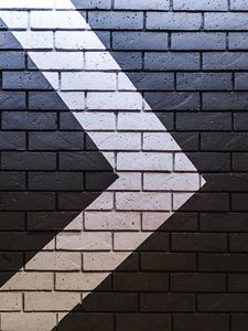 Preview wallpaper wall, brick, arrow