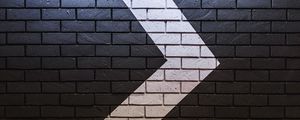 Preview wallpaper wall, brick, arrow