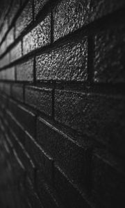 Preview wallpaper wall, brick, black, surface