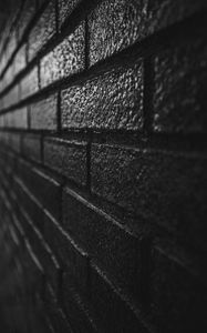 Preview wallpaper wall, brick, black, surface
