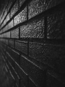 Preview wallpaper wall, brick, black, surface