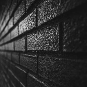 Preview wallpaper wall, brick, black, surface