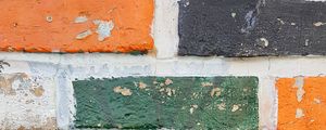 Preview wallpaper wall, brick, colorful, texture, surface