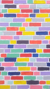 Preview wallpaper wall, brick, colorful, texture