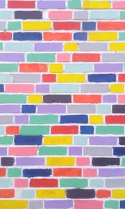 Preview wallpaper wall, brick, colorful, texture