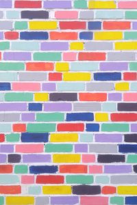 Preview wallpaper wall, brick, colorful, texture