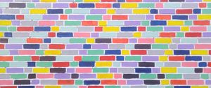 Preview wallpaper wall, brick, colorful, texture