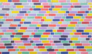 Preview wallpaper wall, brick, colorful, texture