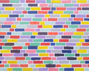 Preview wallpaper wall, brick, colorful, texture