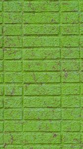 Preview wallpaper wall, brick, green, surface