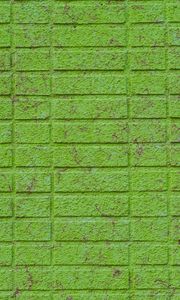 Preview wallpaper wall, brick, green, surface