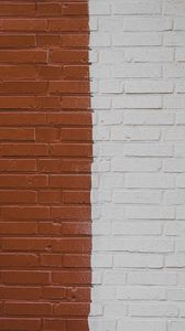 Preview wallpaper wall, brick, paint, brown, white