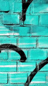 Preview wallpaper wall, brick, paint, blue, texture