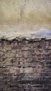 Preview wallpaper wall, brick, plaster, cement, texture
