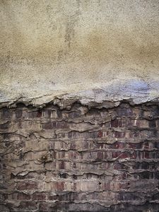 Preview wallpaper wall, brick, plaster, cement, texture