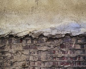 Preview wallpaper wall, brick, plaster, cement, texture