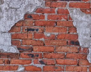 Preview wallpaper wall, brick, plaster, texture