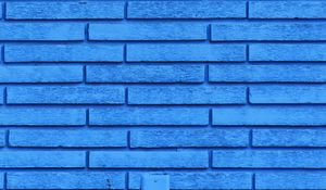 Preview wallpaper wall, brick, rough, surface, texture, blue