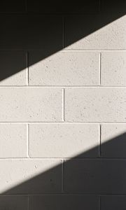 Preview wallpaper wall, brick, shadow, white, texture, background