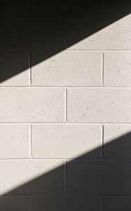 Preview wallpaper wall, brick, shadow, white, texture, background