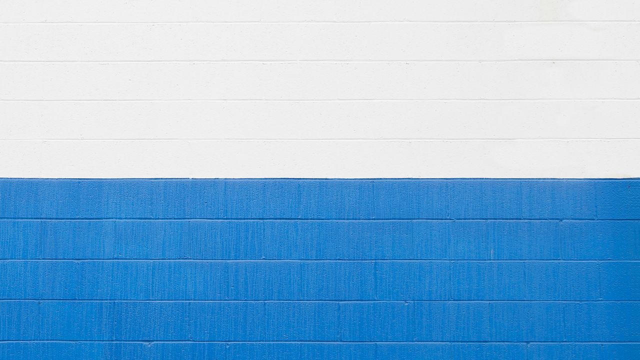 Wallpaper wall, brick, texture, white, blue