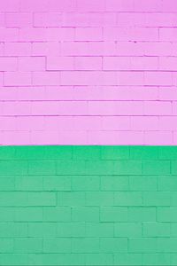 Preview wallpaper wall, brick, texture, purple, green