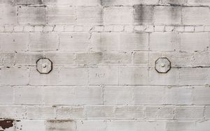 Preview wallpaper wall, brick, texture, white, spots