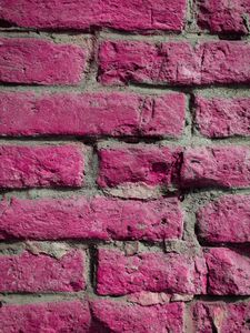 Preview wallpaper wall, brick, texture, pink