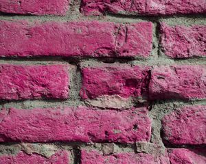 Preview wallpaper wall, brick, texture, pink