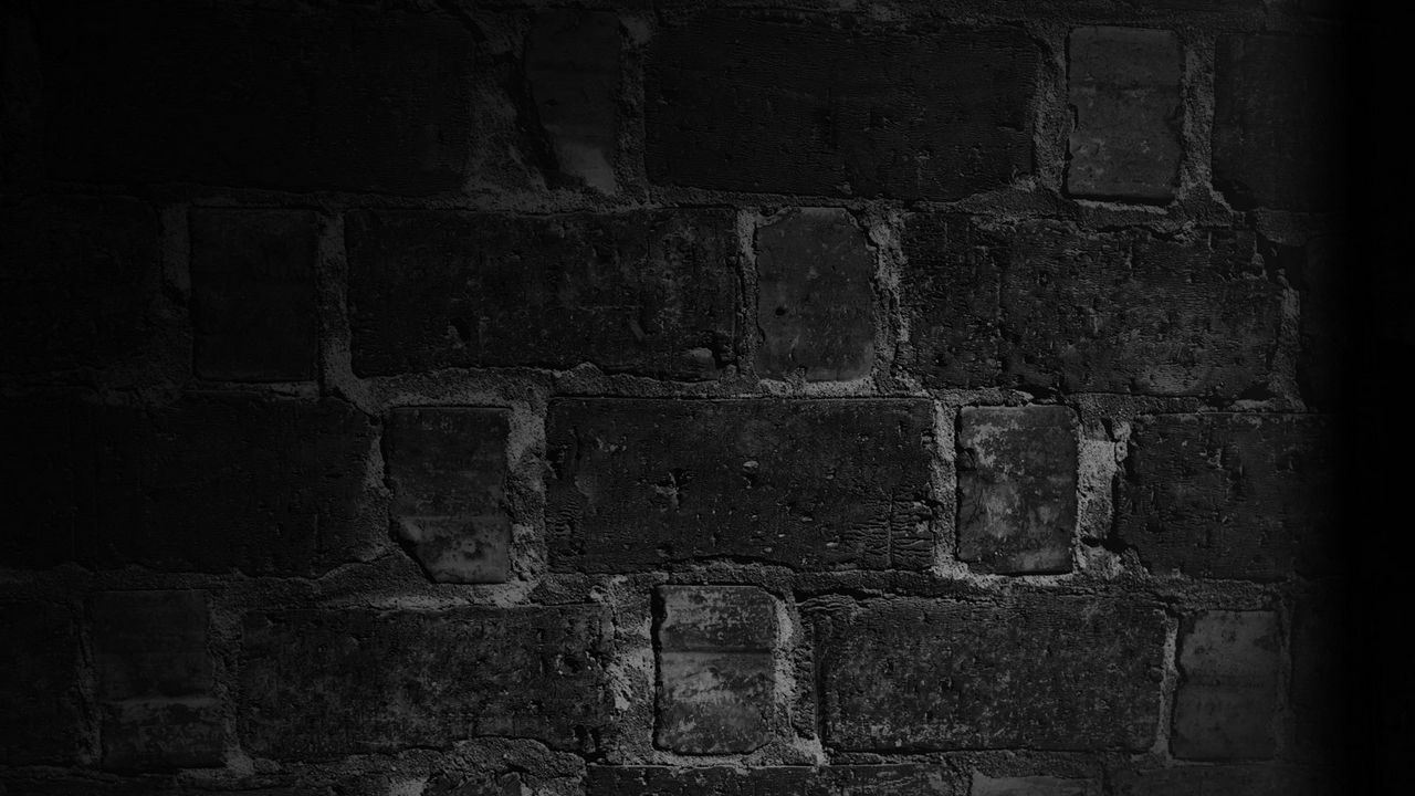 Download wallpaper 1280x720 wall, brick, texture, shadow, black and white hd,  hdv, 720p hd background