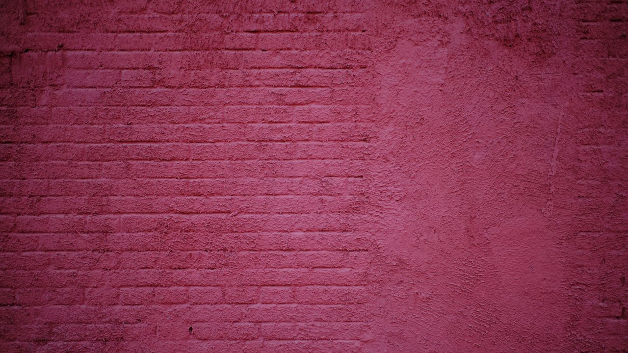 Wallpaper wall, brick wall, bricks, pink