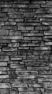 Preview wallpaper wall, brick wall, gray, texture