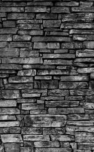 Preview wallpaper wall, brick wall, gray, texture